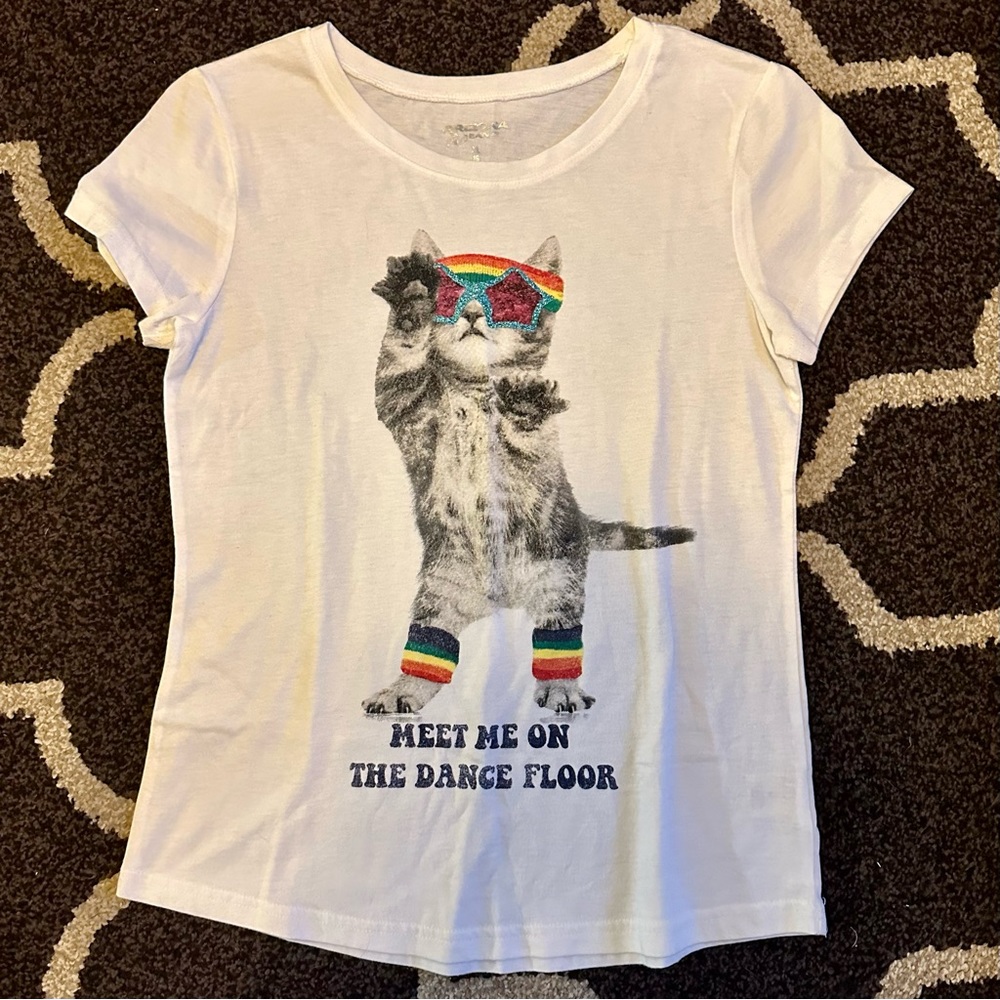 Girls XL Arizona Jean Co Dance Cat T-Shirt
